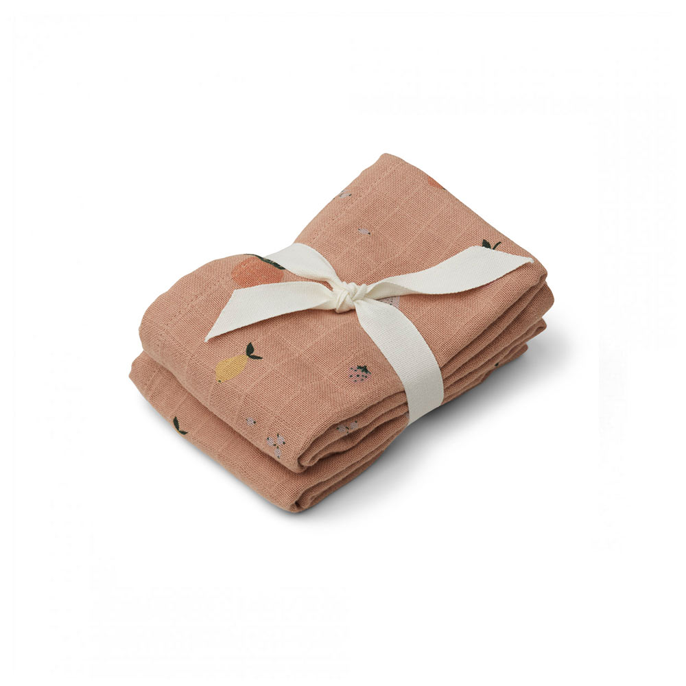 Set de 2 Langes Lewis Fruit - Rose Tuscany - Liewood