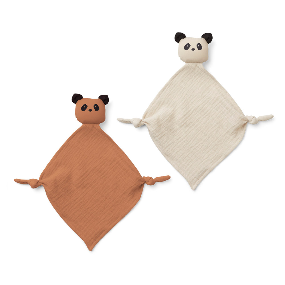 Set de 2 Mini Doudous Panda Yoko - Rose Tuscany - Liewood