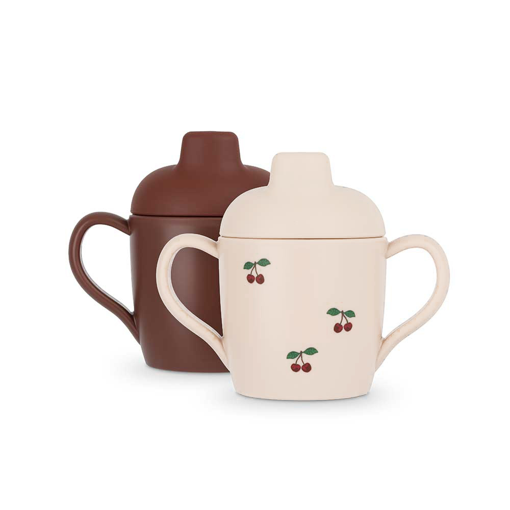 Set de 2 Tasses Apprentissage Cerises - Konges Slojd