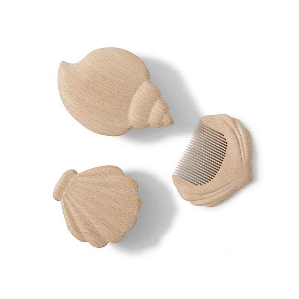 Set de 3 brosses Coquillages Konges Slojd