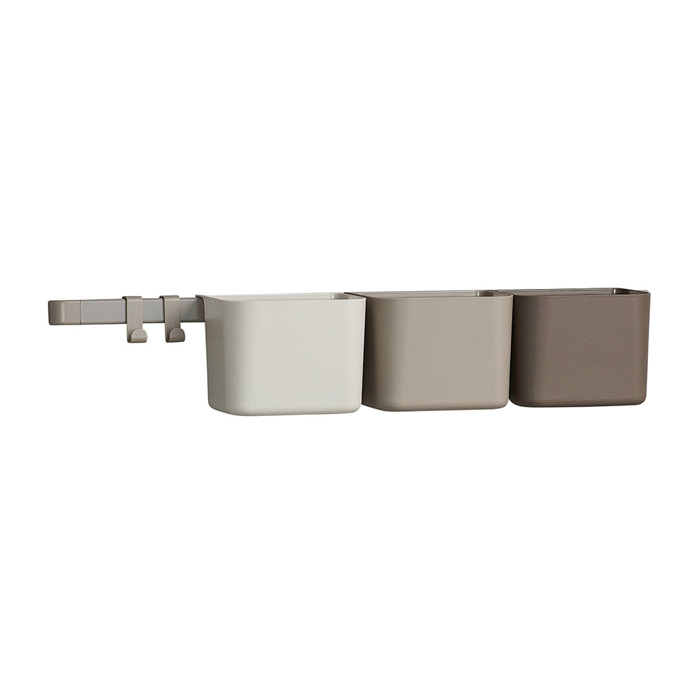 Set de 3 Organiseurs et 1 grand rail - Cappuccino - Leander