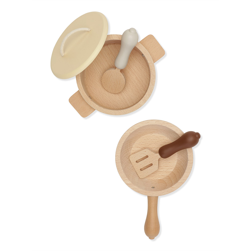 Set de Casseroles Rétro en bois - Konges Slojd