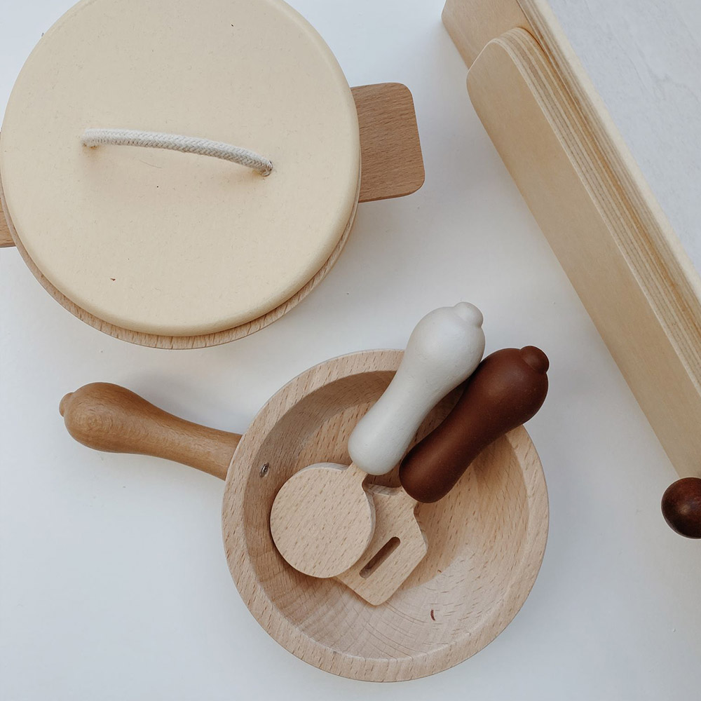 Set de Casseroles Rétro en bois - Konges Slojd