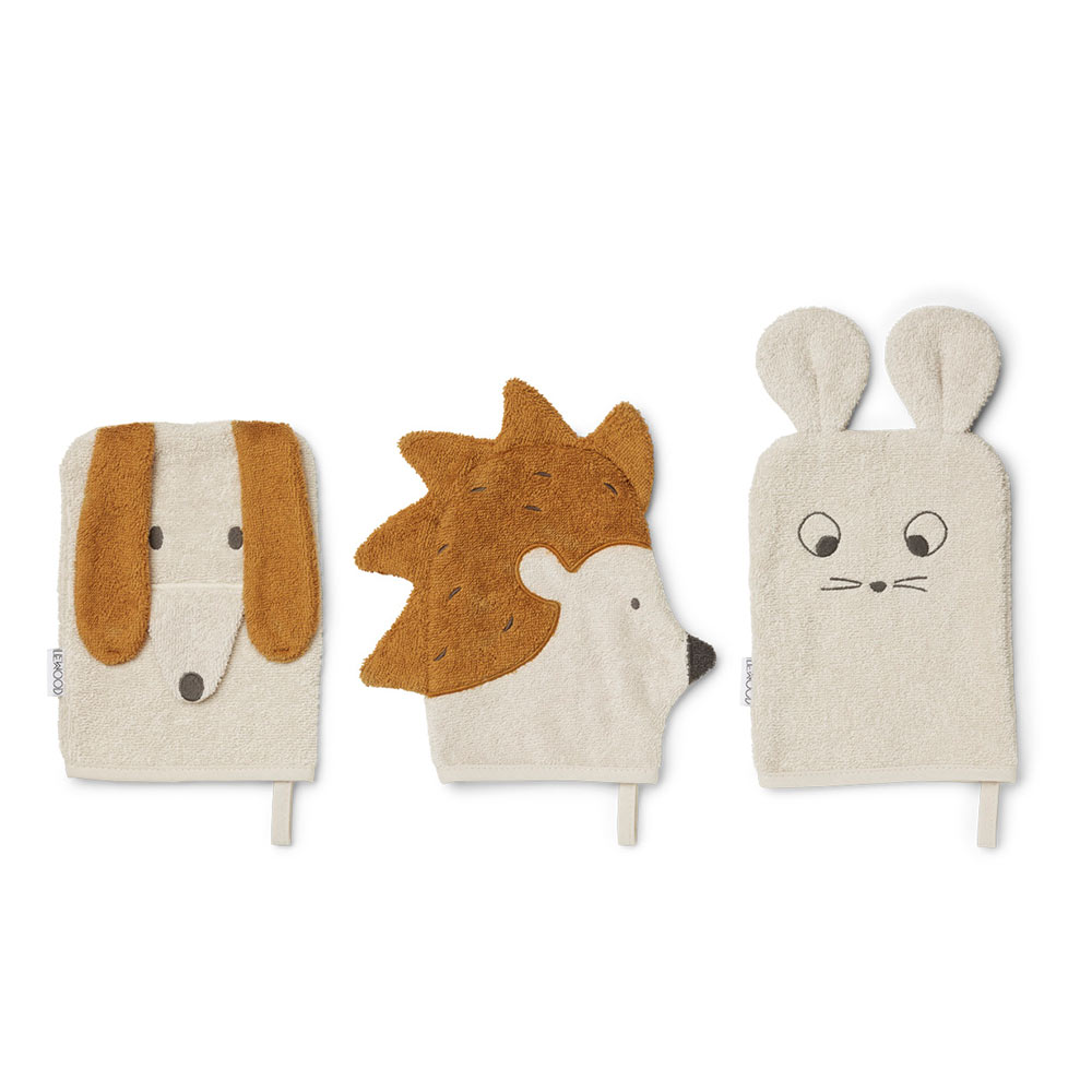 Set de 3 gants Chien, Hérisson et Souris Sylvester - Liewood