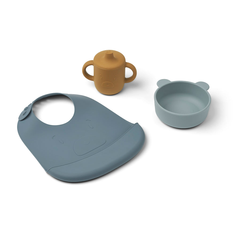Pack Repas Mr Bear Connor - Bleu Mix - Liewood