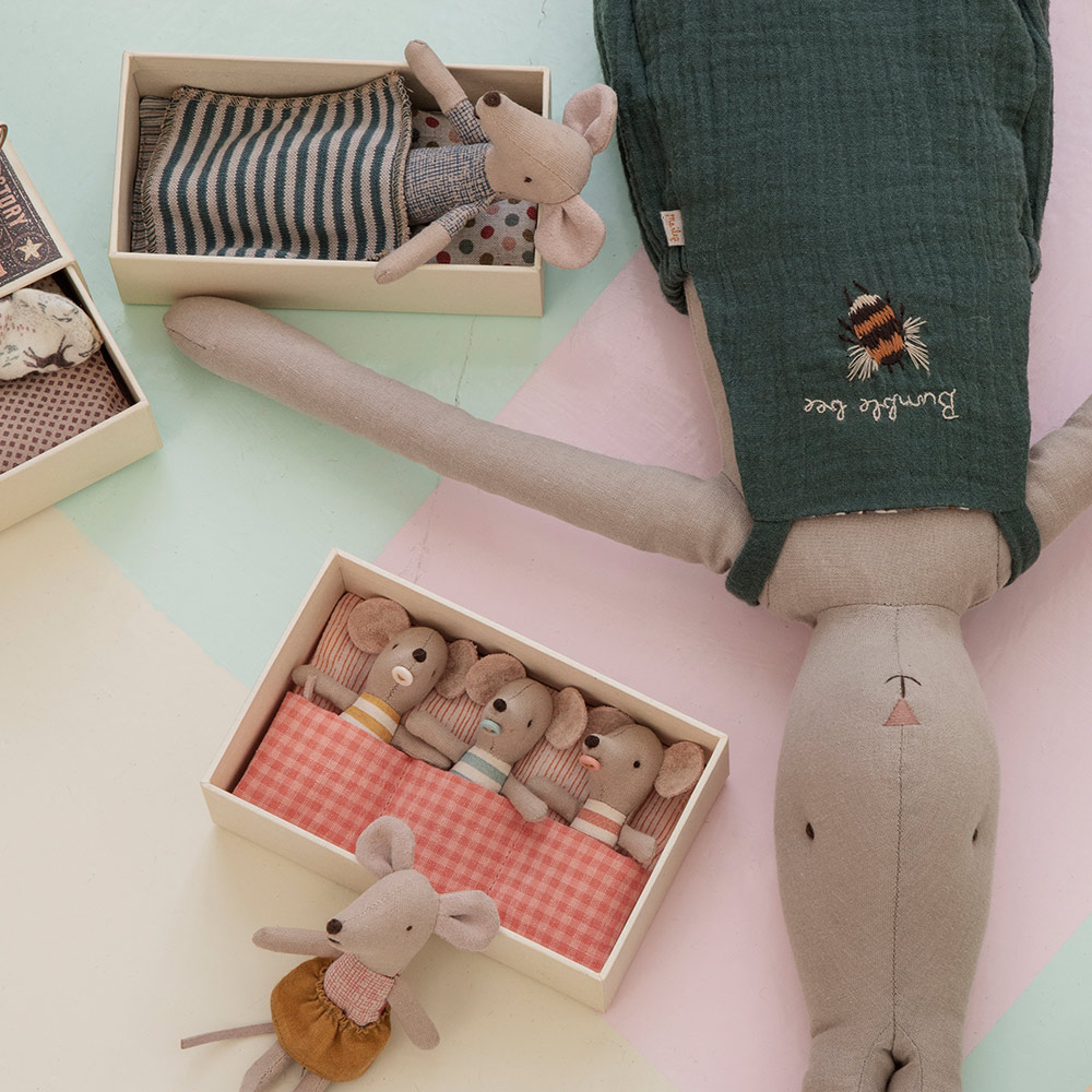 Petites Souris Bébés Triplés dans leur boîte - Maileg