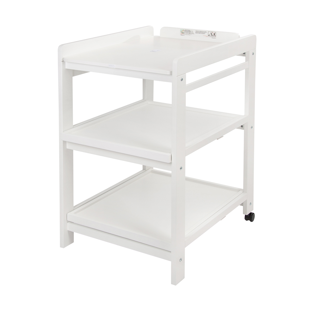 Table à langer Comfort avec roues - Blanc - Quax