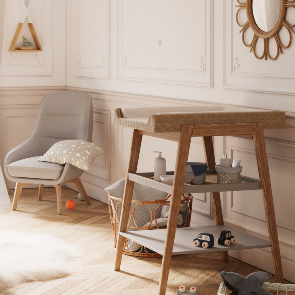 Table à langer en osier Marélia - Lune Théo