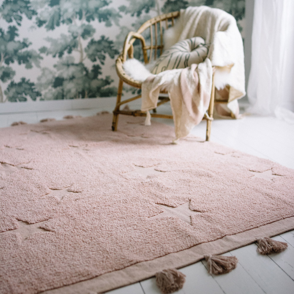 Tapis Hippy Stars - Vieux rose Lorena Canals