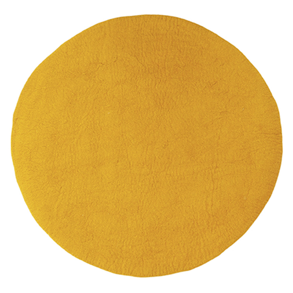Tapis Kali en feutre 120 cm - Pollen - Muskhane