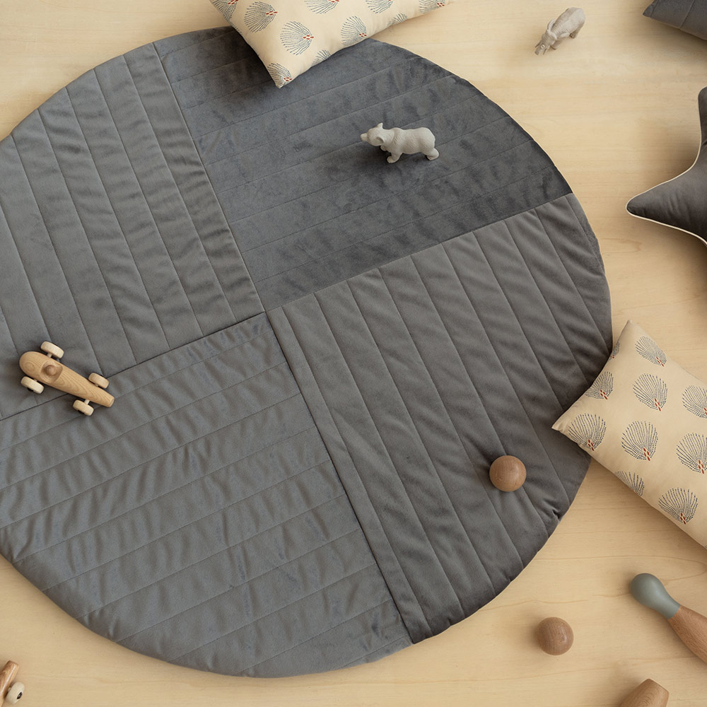 Tapis de Jeu Velours Kilimanjaro - Gris Slate Nobodinoz