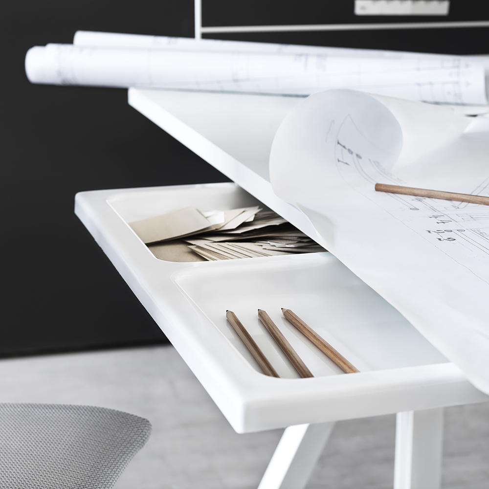 Tiroir pour plateau bureau - Blanc - String Furniture