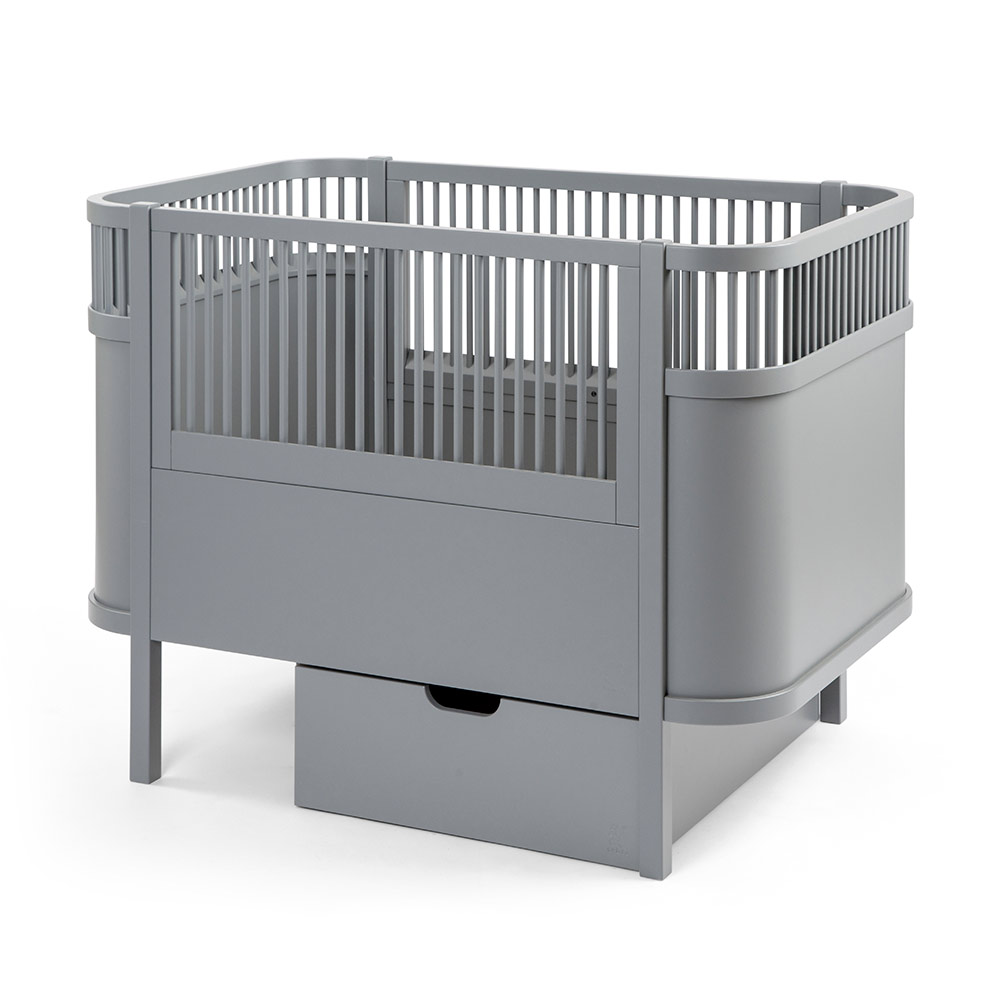 Tiroir pour lit bébé évolutif - Gris Sebra