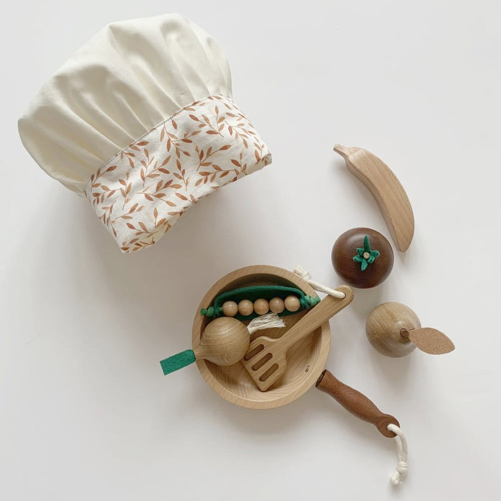 Toque de Chef enfant Caramel Leaves - Cam Cam