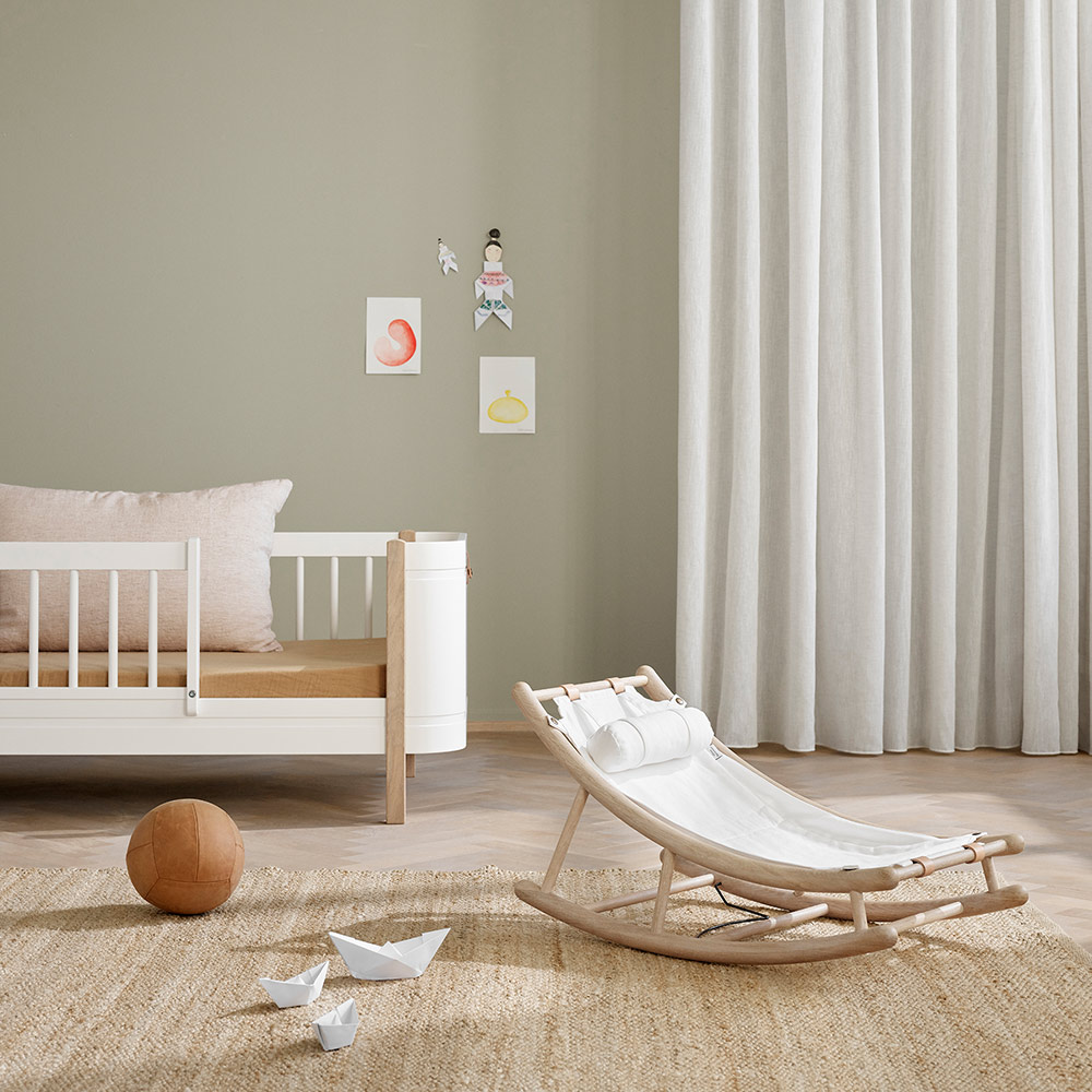 Transat Bébé et Enfant Wood - Chêne/Blanc - Oliver Furniture