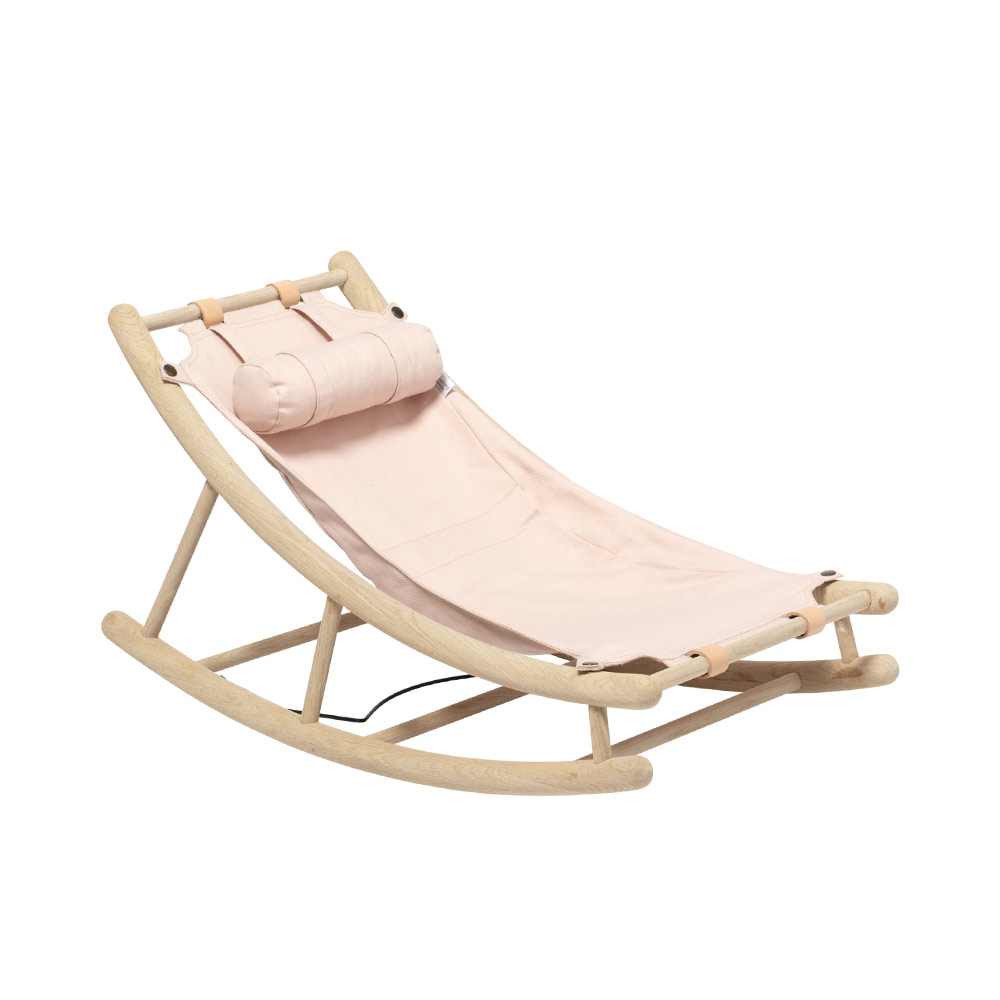 Transat Bébé et Enfant Wood - Chêne/Rose - Oliver Furniture