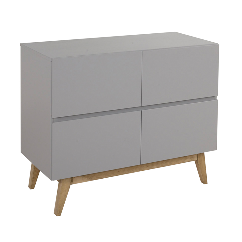 Commode à langer 4 tiroirs Trendy - Griffin grey - Quax
