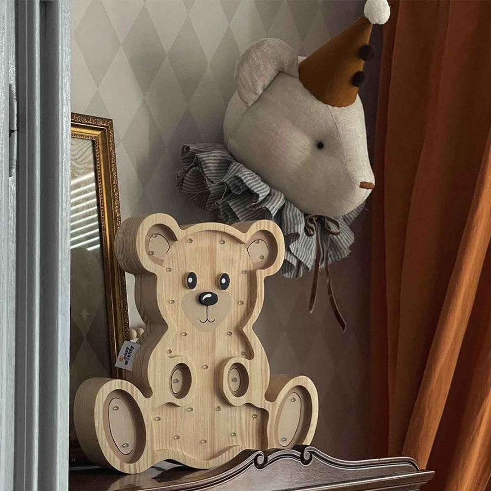 Tête d'Ours Blanc - Col rayé Les Enfants du Design