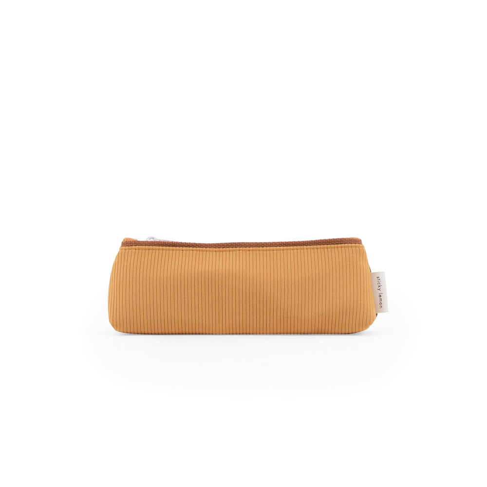 Trousse bicolore côtelée Sprinkles - Cantaloup/Kaki - Sticky Lemon