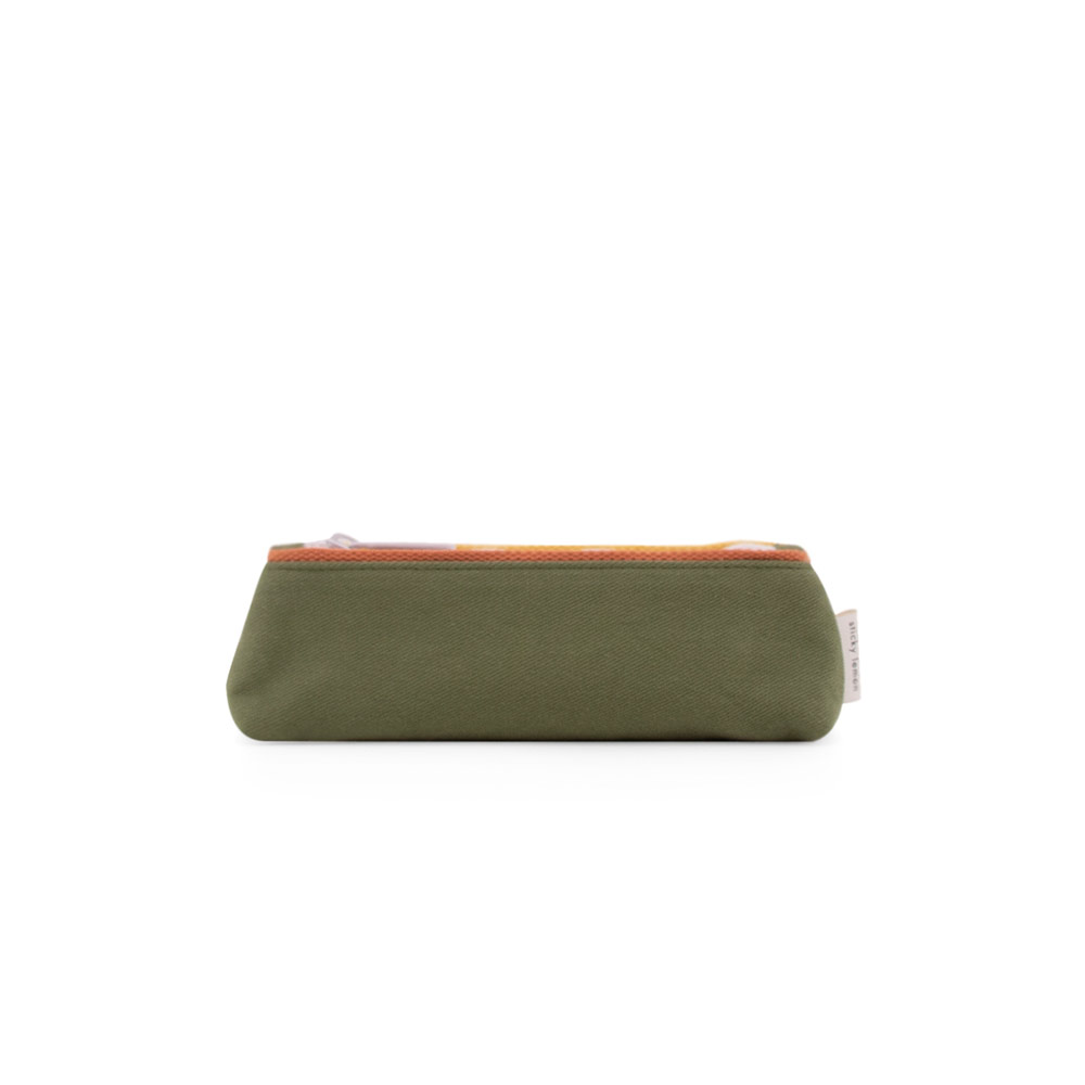 Trousse tricolore Freckles - Kaki/Beige/Orange - Sticky Lemon