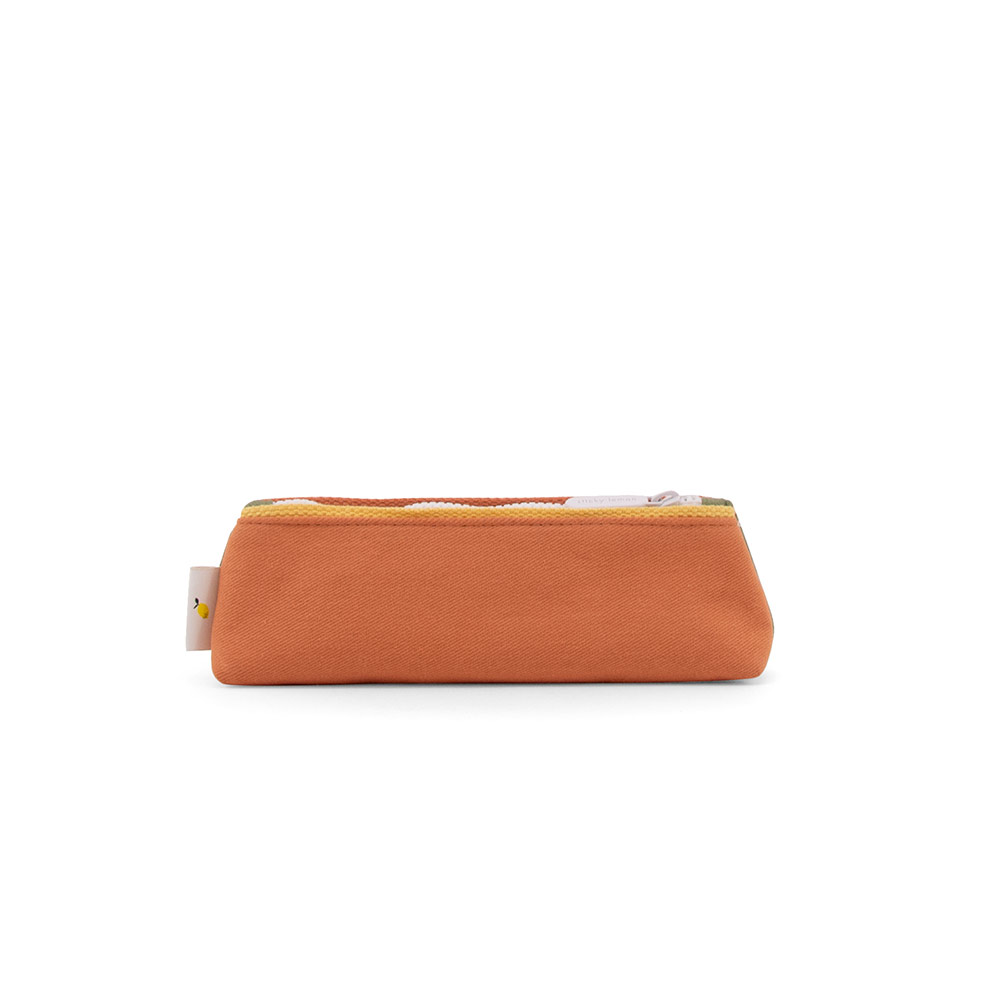 Trousse tricolore Freckles - Kaki/Beige/Orange - Sticky Lemon