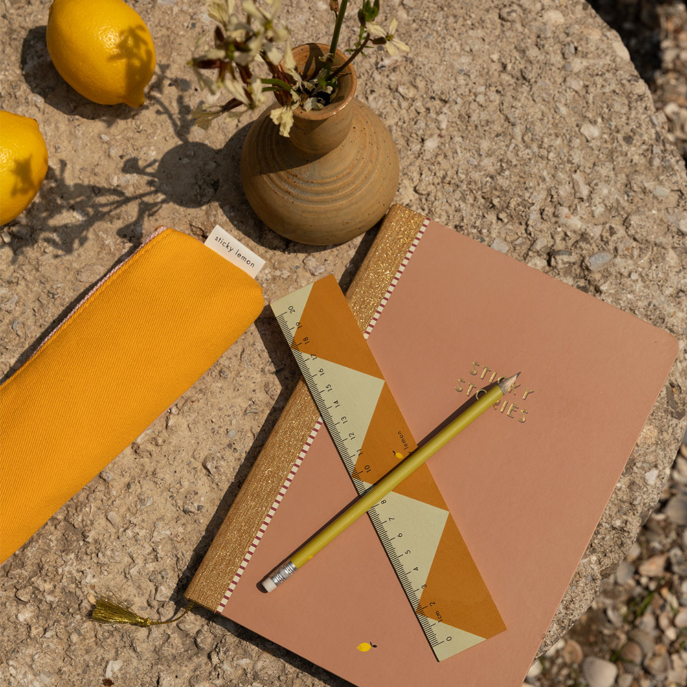 Trousse tricolore Freckles - Jaune/Orange/Rose - Sticky Lemon