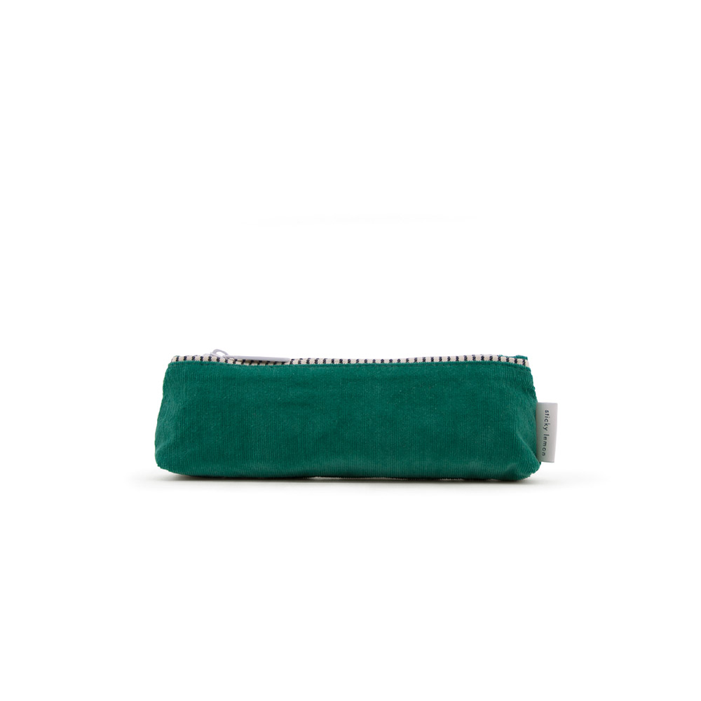 Trousse en velours côtelé - Emeraude - Sticky Lemon