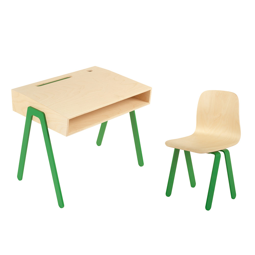 Bureau et chaise enfant 2-6 ans - Vert - In2wood