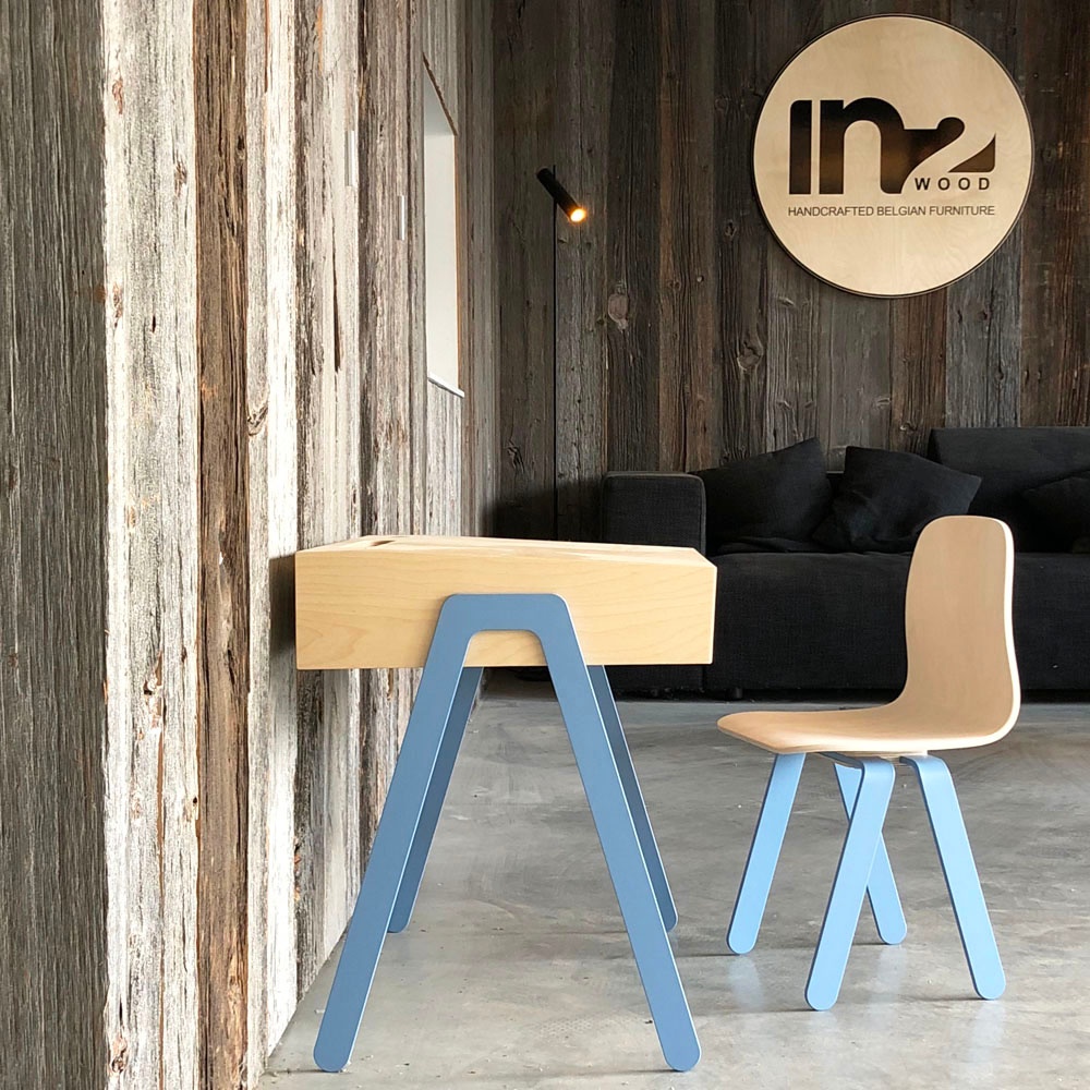 Bureau et chaise junior 7-10 ans - Bleu - In2wood