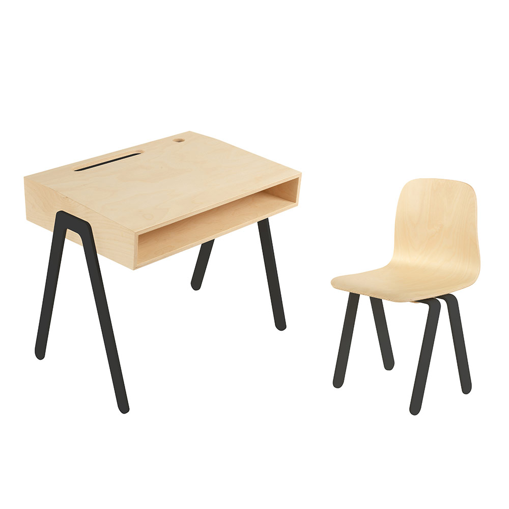 Bureau et chaise enfant 2-6 ans - Noir - In2wood