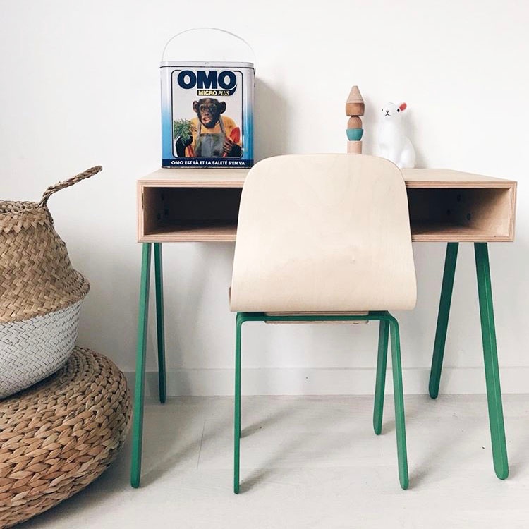Bureau et chaise enfant 2-6 ans - Vert - In2wood