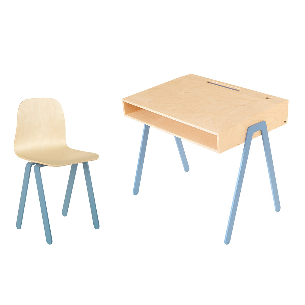 Bureau et chaise junior 7-10 ans - Bleu - In2wood