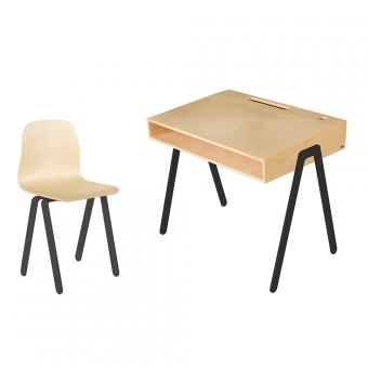 Bureau et chaise junior 7-10 ans - Noir In2wood